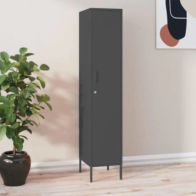 vidaXL Lockerkast 35x46x180 cm staal antracietkleurig Anthraciet