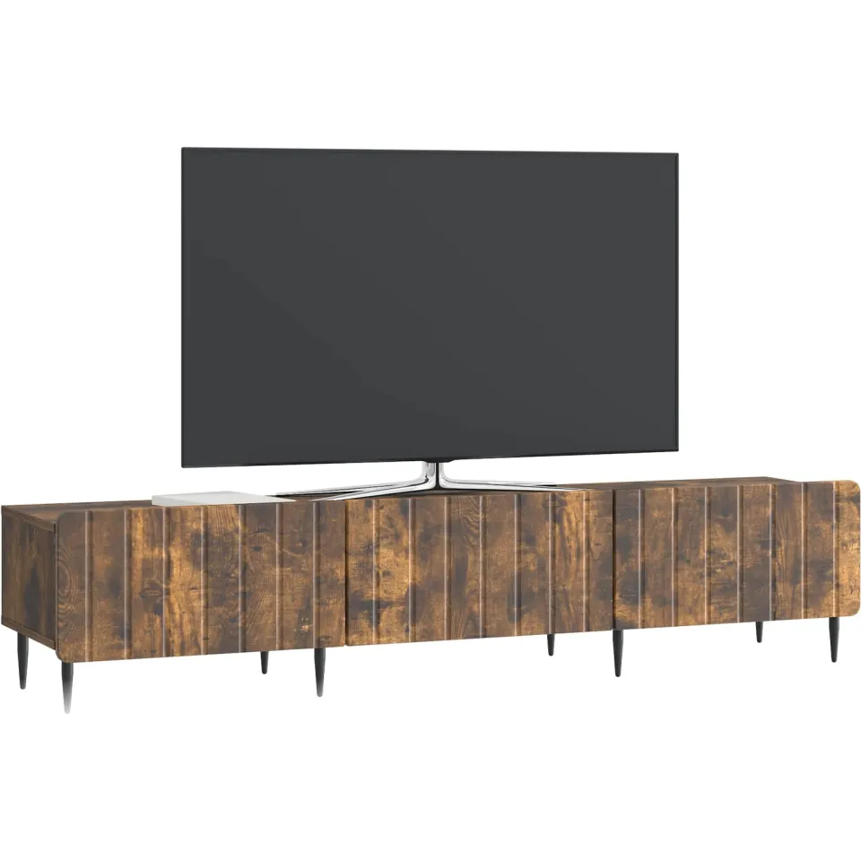vidaXL TV-kast met lade Gerookt eiken 147 x 34,5 x 32 cm Bewerkt hout Bruin