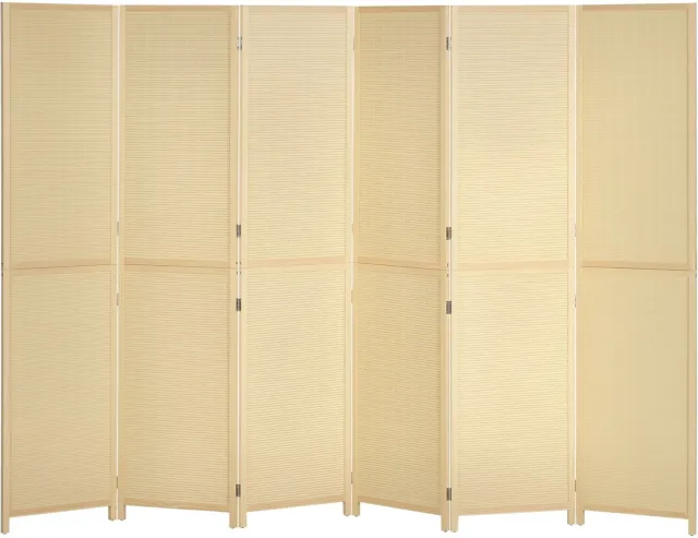 Homcom kamerverdeler-270x1.6x180cm-bamboe-natuurlijk hout
