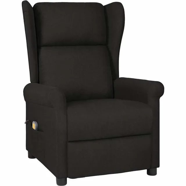 vidaXL Massagestoel stof zwart