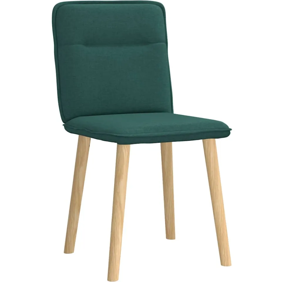 vidaXL Eetkamerstoelen 2 st stof donkergroen