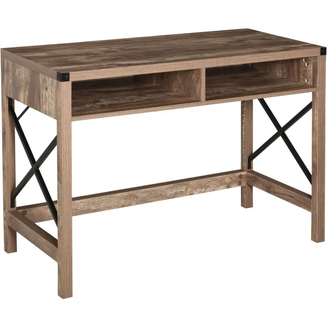 Homcom Schrijftafel-Hout-110x48x76cm-Bruin