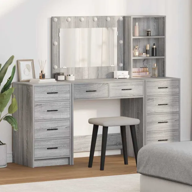vidaXL Plafondtafel 3 st Grijs Sonoma 78,5 x 41 x 135 cm Bewerkt hout, foto 2