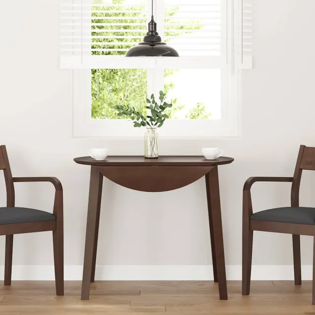 vidaXL Eettafel bruin massief hout rubber