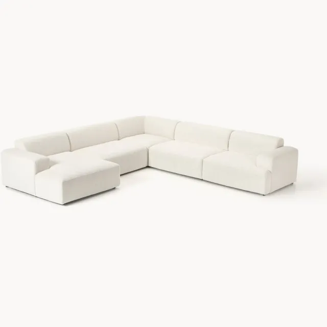 Westwing Collection Hoekbank Melva Wit