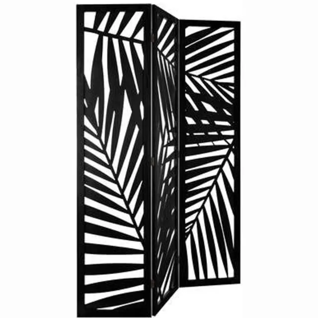Atmosphera Luxe Kamerscherm Akira met 3 vlakken - zwart - mdf - 120 x 170 cm - afscherming wand - omkleden