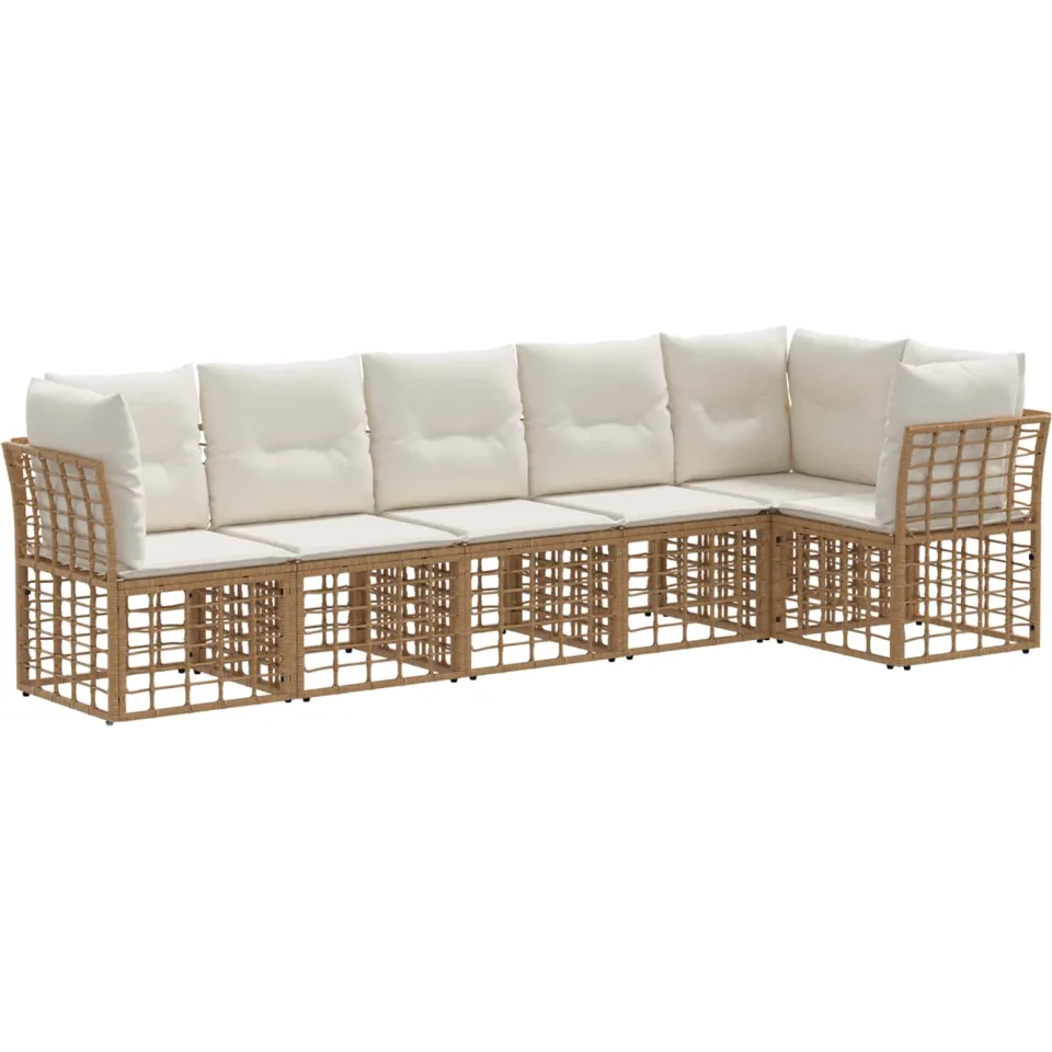 vidaXL Tuinbankenset poly rattan bruin, foto 3