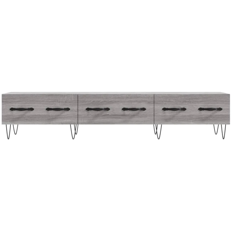 vidaXL Tv-meubel 150x36x30 cm bewerkt hout grijs sonoma eikenkleurig
