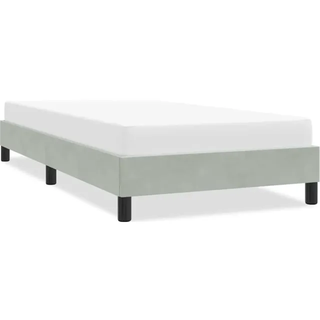 vidaXL Bedframe zonder matras 100x220 cm fluweel lichtgrijs