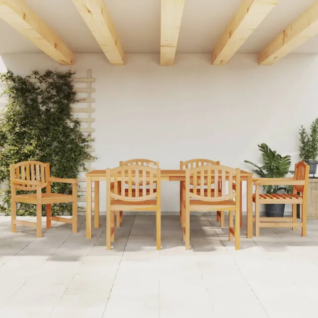 vidaXL 7-delige Tuinset massief teakhout bruin, foto 2