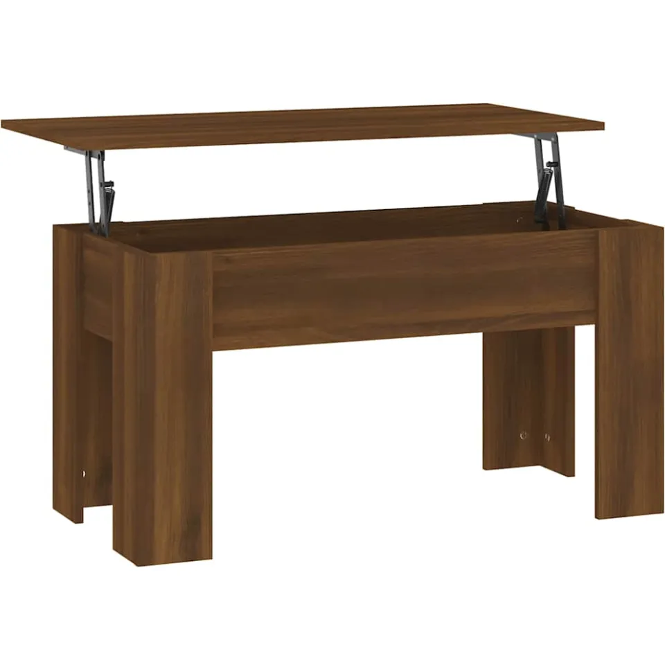 vidaXL Salontafel 101x49x52 cm bewerkt hout bruin eikenkleur