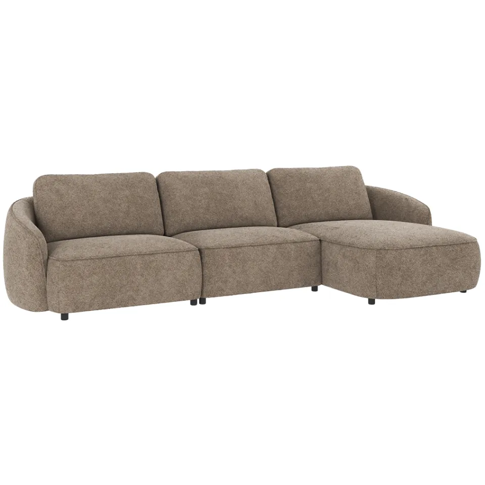 Rowico Home Norris gestoffeerde 4-zits hoekbank bruin - rechts - 319 cm, foto 2