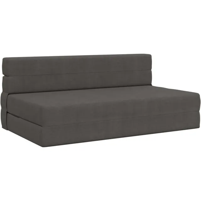 vidaXL Vouwbare - Sofa - Bed - Donkergrijs - 152 - x - 86,5 - x - 60 - cm - Stof