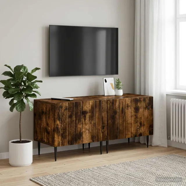 vidaXL Tv-meubel Gerookt eiken Bewerkt hout Bruin