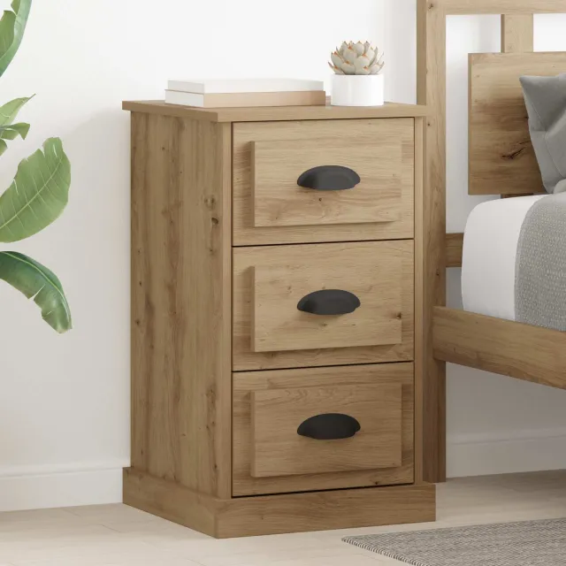 vidaXL Nachtkastje Artisan Eiken 39 x 39 x 67,5 cm Bewerkt hout Bruin