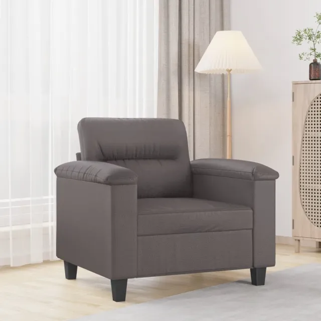 vidaXL Fauteuil 60 cm kunstleer grijs