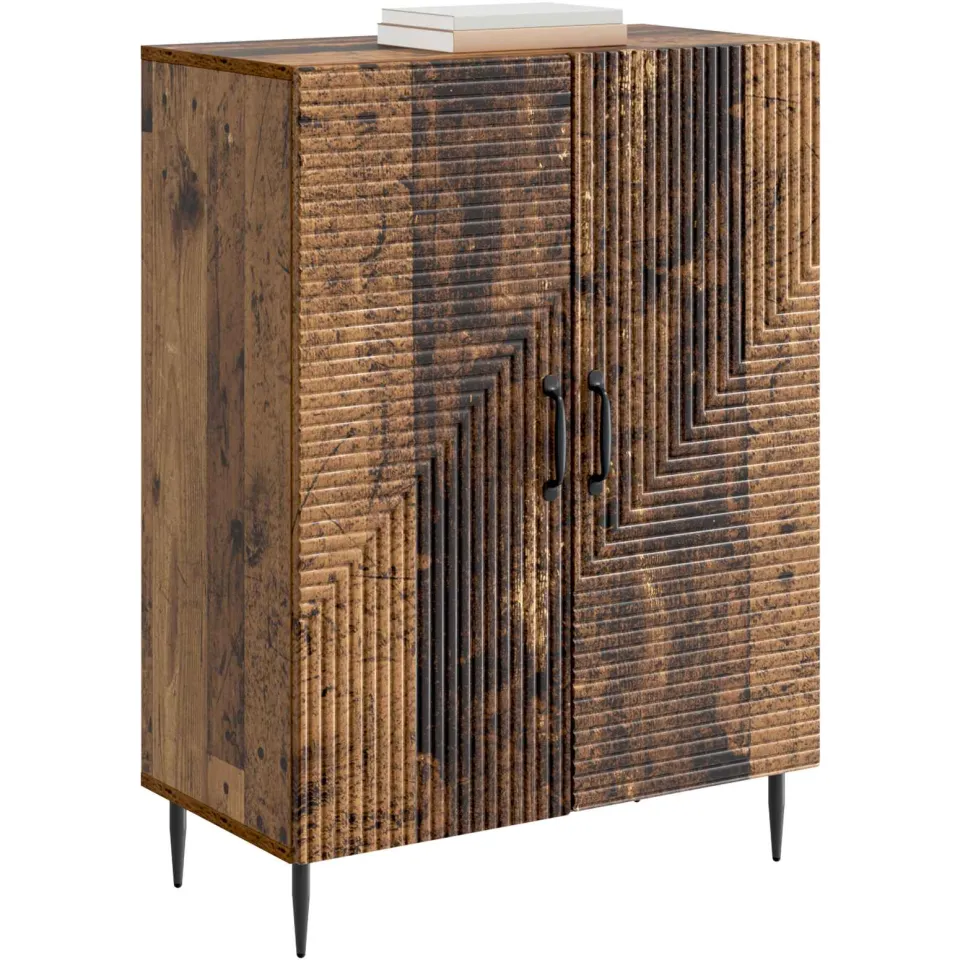 vidaXL Dressoir Oud hout 66 x 34,5 x 89,5 cm Bewerkt hout bruin