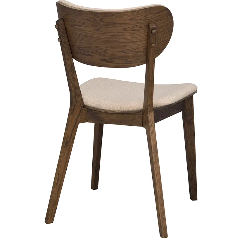 Rowico Home Kato eikenhouten eetkamerstoel donker eiken - met beige zitting, foto 3