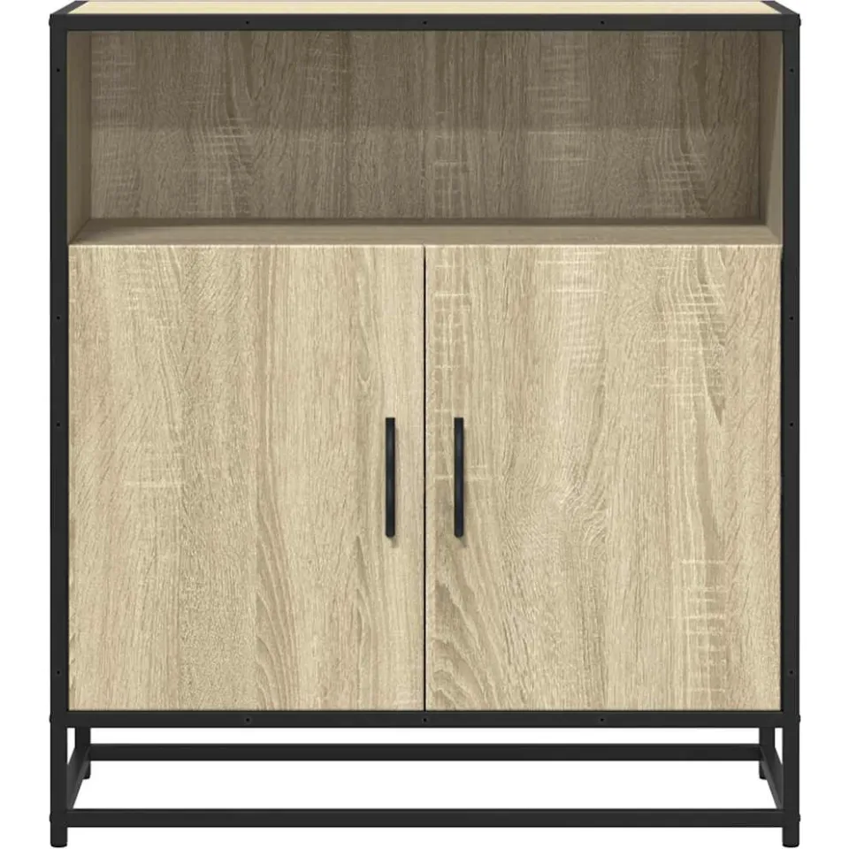 vidaXL Dressoir 68x35x76 cm bewerkt hout sonoma eikenkleurig, foto 4