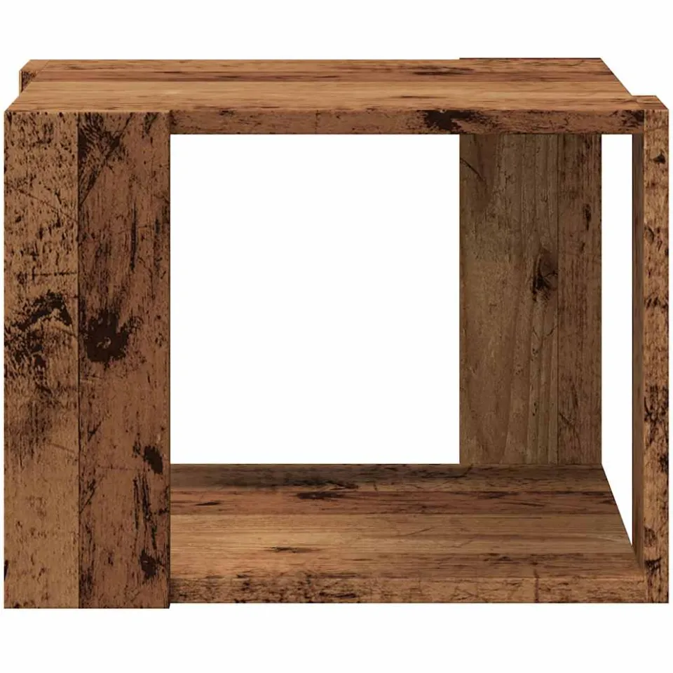 vidaXL Salontafel 40x40x30 cm bewerkt hout oud houtkleurig bruin, foto 4