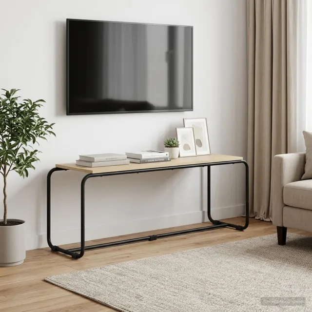 vidaXL TV-standaard 113.5 x 35.5 x 42 cm Sonoma Eiken Bewerkt hout, foto 2