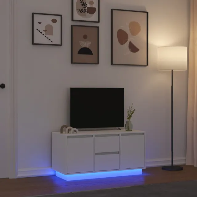 vidaXL Tv-meubel met LED-verlichting 100x41x50 cm wit, foto 2