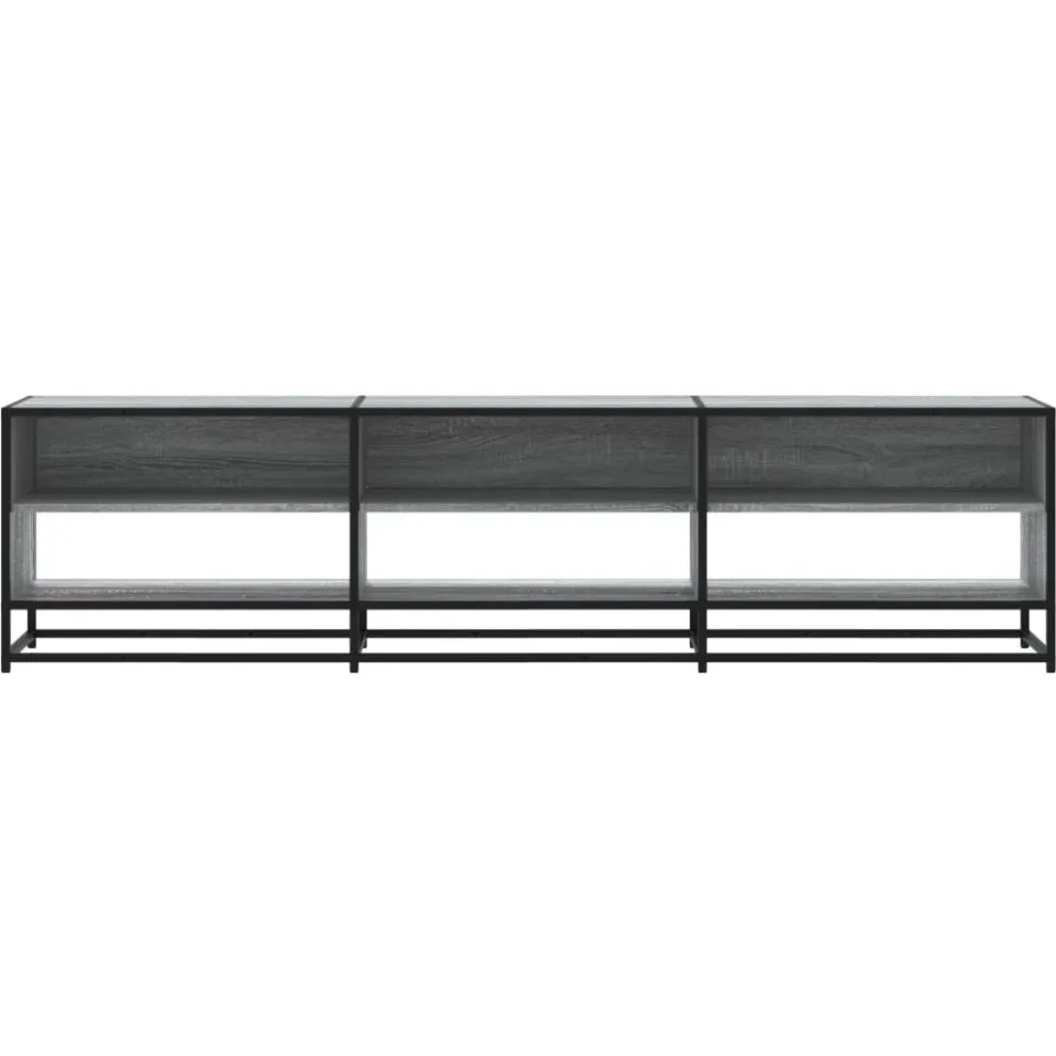 vidaXL Tv-meubel 180x40x46 cm bewerkt hout grijs sonoma eikenkleurig, foto 4