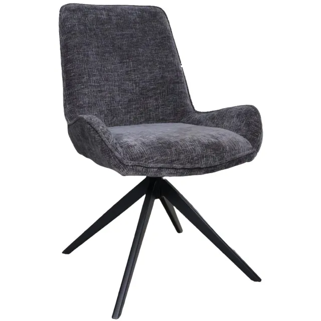 Lizzely Garden & Living Eetkamerstoel draaibaar Marloes zwart eetstoel draaibare stoel zetel