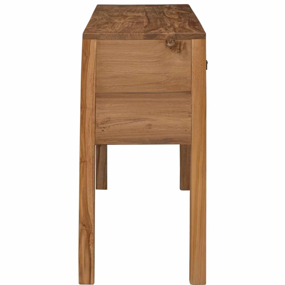 vidaXL Dressoir Naturel 110 x 35 x 75,5 cm Massief Teakhout, foto 3