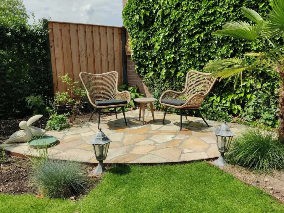 ROUGH Furniture ROUGH-K bijzet tuintafel ø 50cm bruin, foto 5
