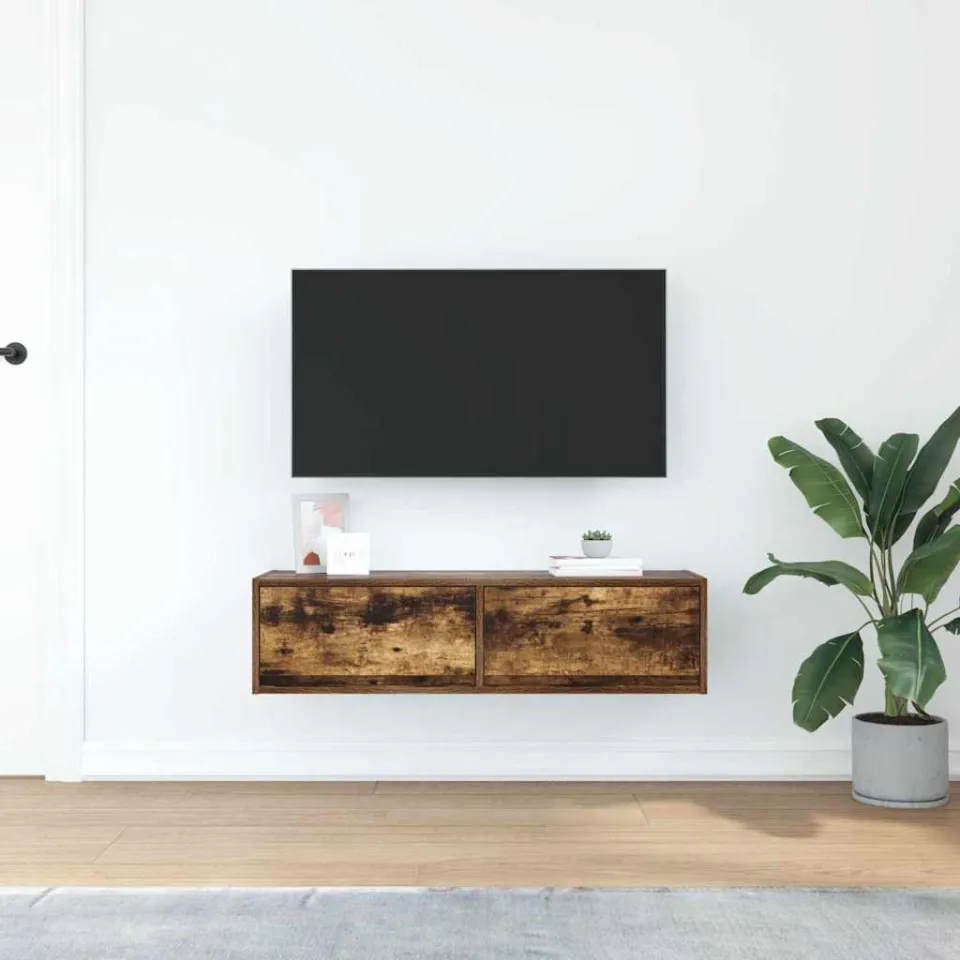 vidaXL TV-kast 100 x 31 x 25,5 cm Gerookt eiken Bewerkt hout, foto 3