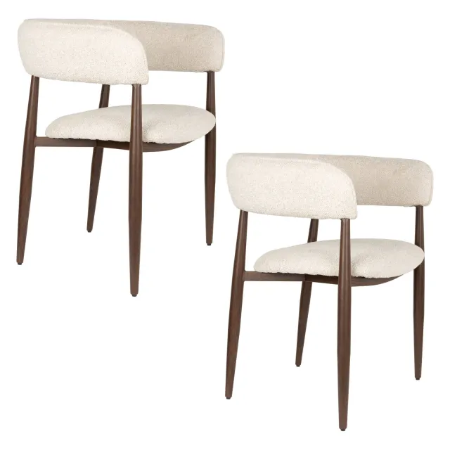 Housecraft Living Stanley eetkamerstoel met armleuningen bruin