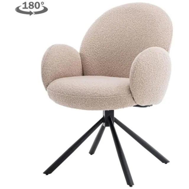 Tower Living Eetkamerstoel Imola - Beige Stof - 66x66x91cm