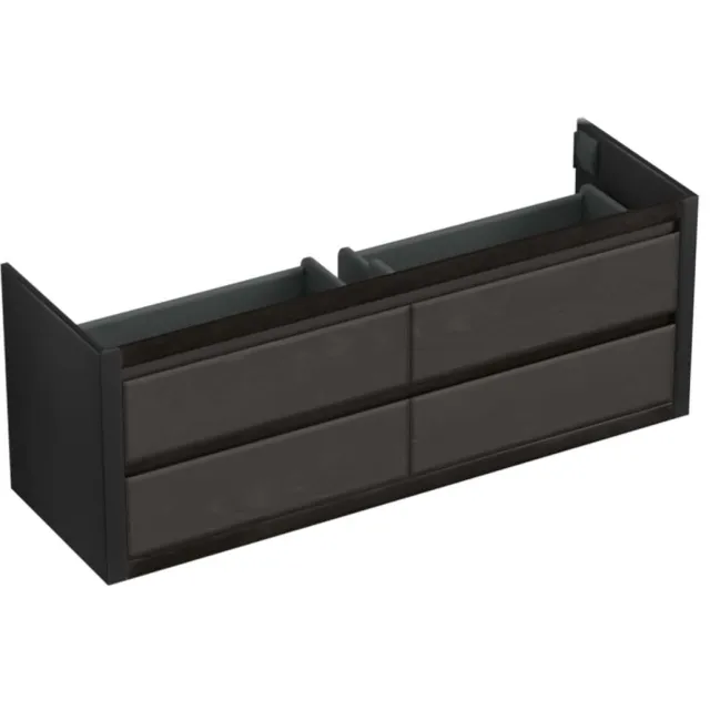 Forzalaqua Onderkast Forzalaqua Gela 160x51x60 Cm 4 Softclose Lades Eiken Black Oiled Zwart