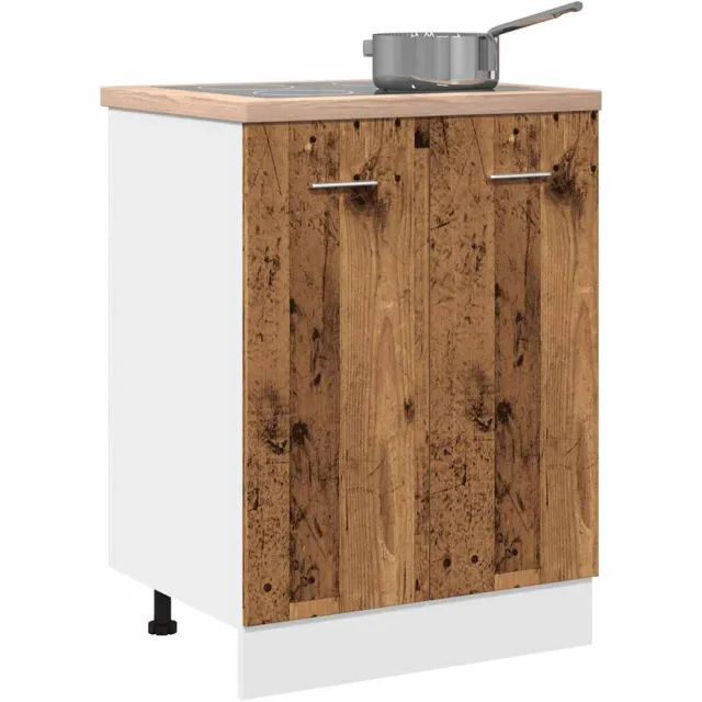 vidaXL Onderkast Lyon 60x46x81,5 cm bewerkt hout oud houtkleurig Bruin