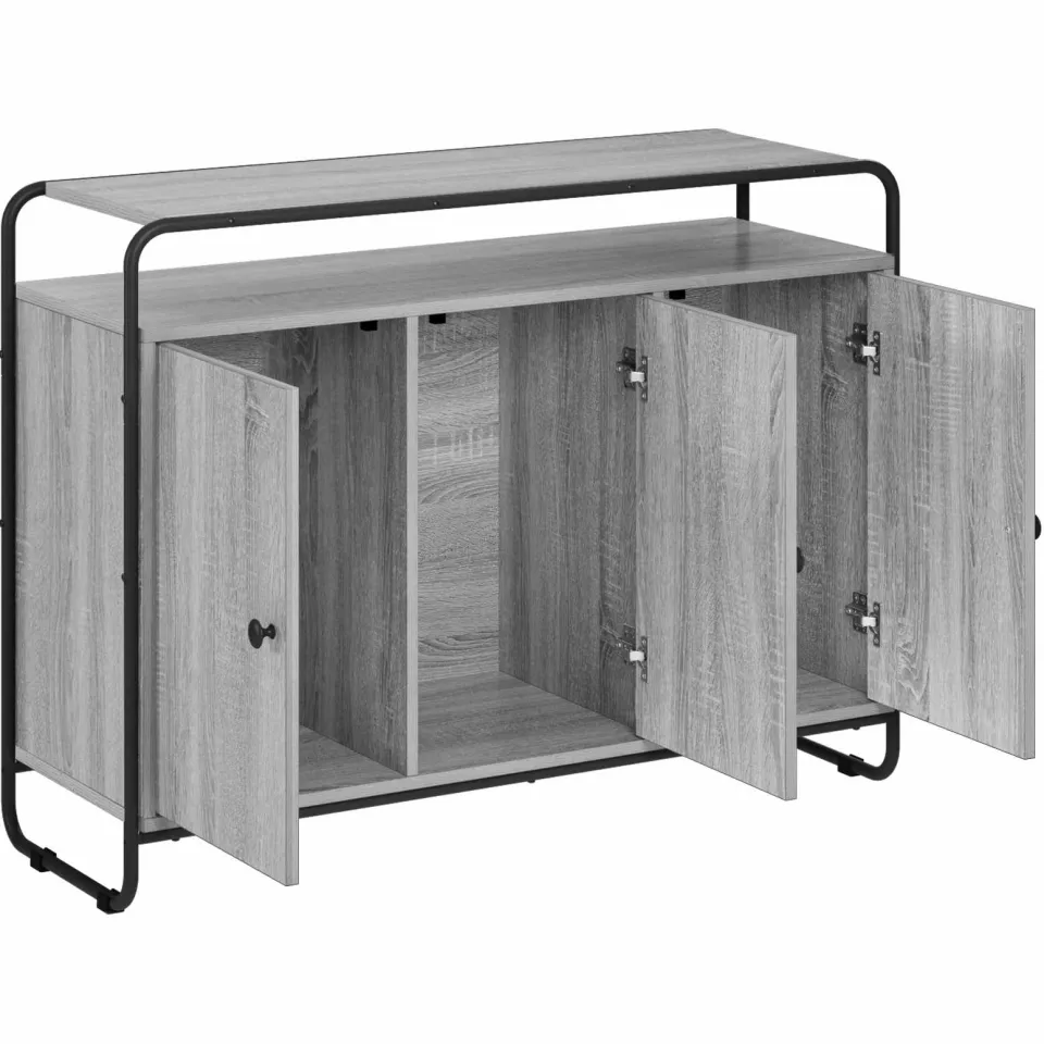 vidaXL Dressoir Grijs Sonoma 102 x 35 x 75 cm Bewerkt hout, foto 2