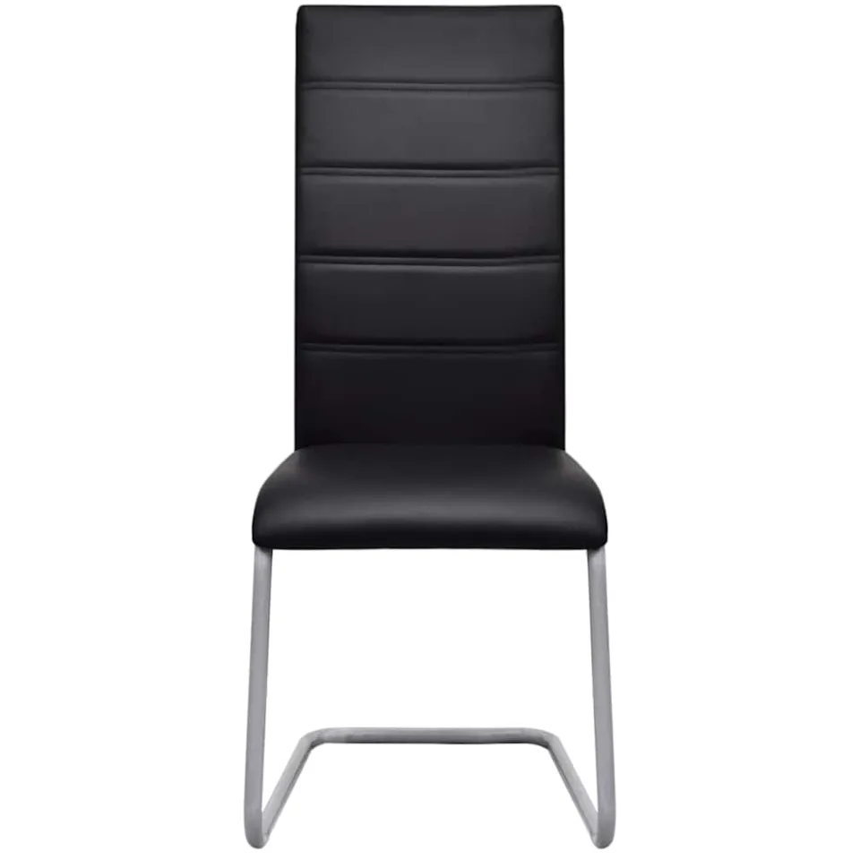 vidaXL Eetkamerstoelen 6 st kunstleer zwart, foto 3