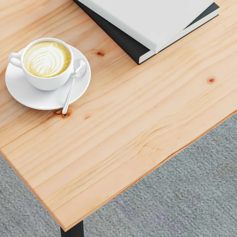 vidaXL Salontafel Naturel 80 x 80 x 45 cm Massief grenenhout, foto 3