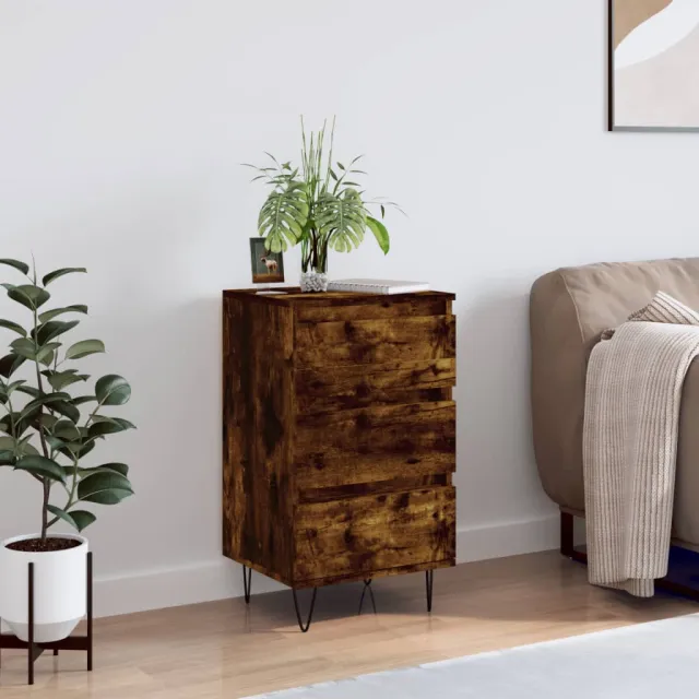 vidaXL Dressoir 40x35x70 cm bewerkt hout gerookt eikenkleurig, foto 2