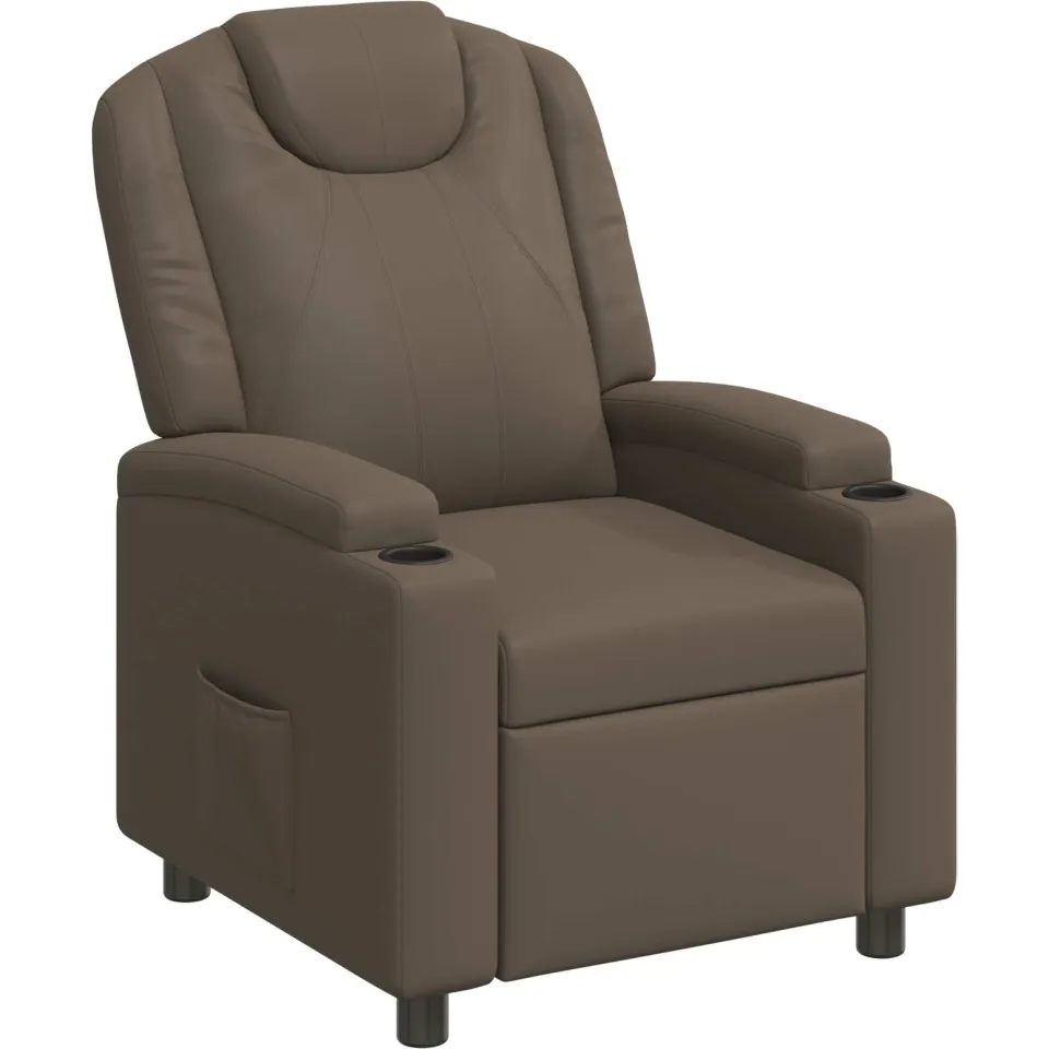 vidaXL Ligstoel Grijs 75 x 95 x 106 cm Stof