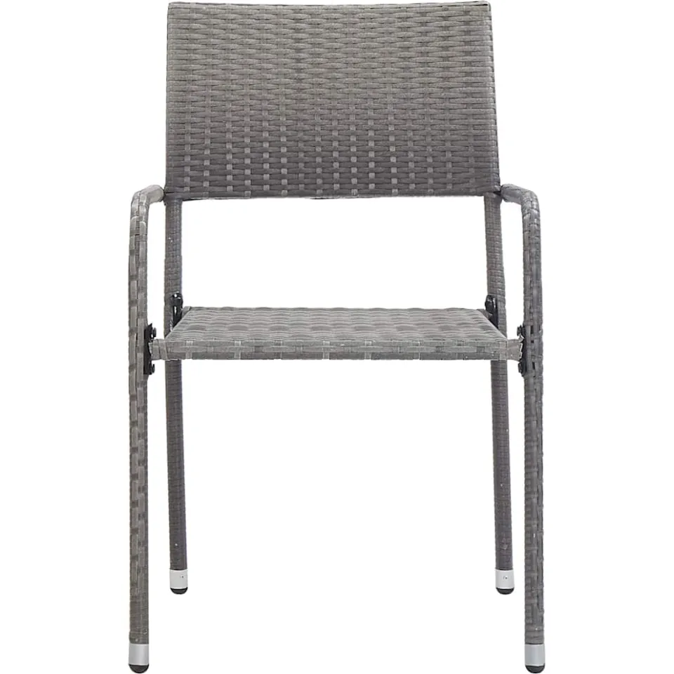 vidaXL 3-delige Tuinset poly rattan grijs, foto 3