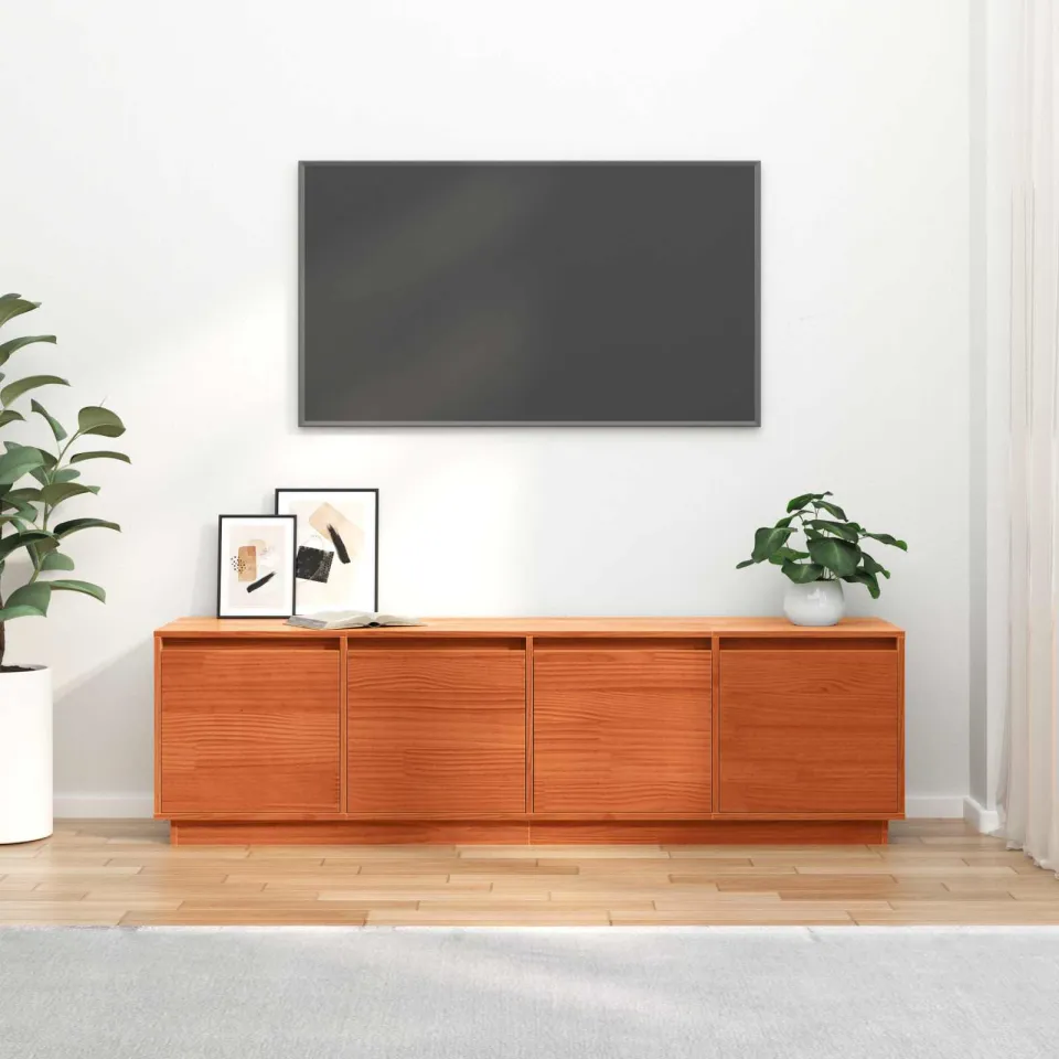 vidaXL TV-kast 156 x 37 x 45 cm Bruin Bewerkt hout, foto 4