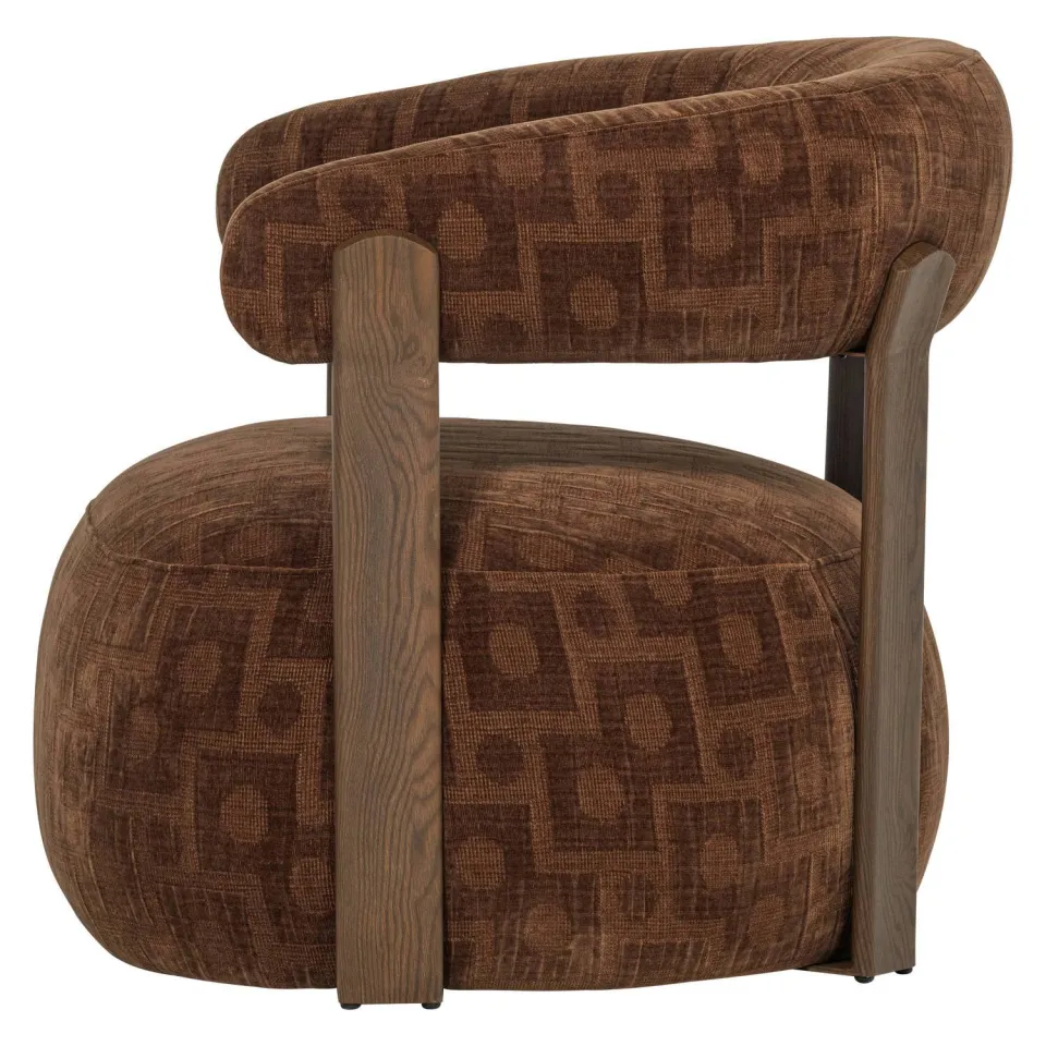 WOOOD Foon Fauteuil - Structuurstof - Zand - 78x82x73, foto 4