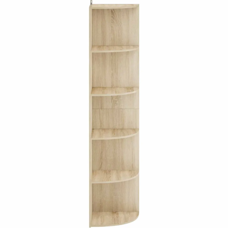 vidaXL Hoekplank 5-laags 41,5 x 41,5 x 178 cm Bewerkt hout Bruin