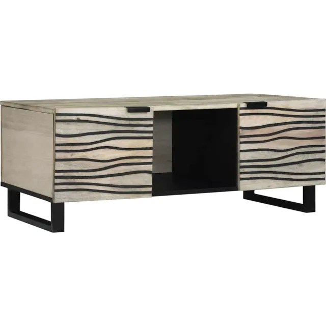 vidaXL Salontafel Wit 100 x 54 x 40 cm Bewerkt hout