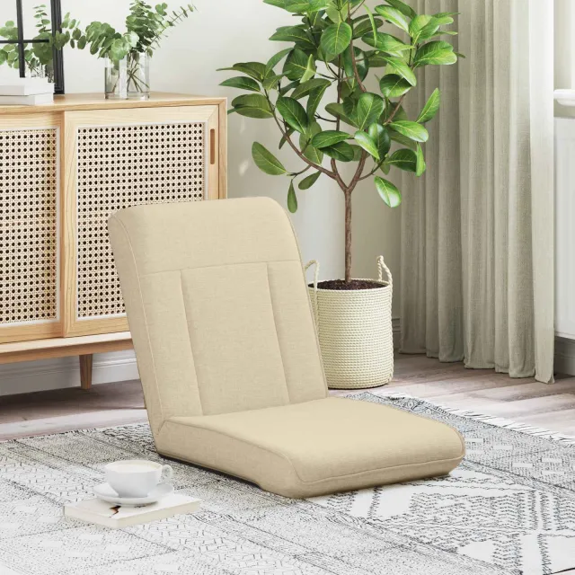 vidaXL Verstelbare vlo stoelen Crèmekleurig Stof