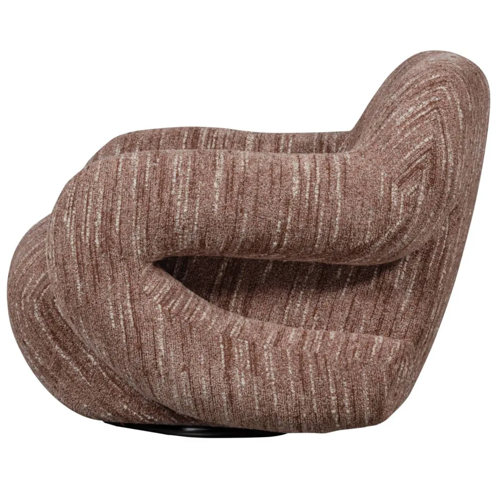 WOOOD Folke Fauteuil - Chenille - Oudroze Melange - 70x88x88, foto 5