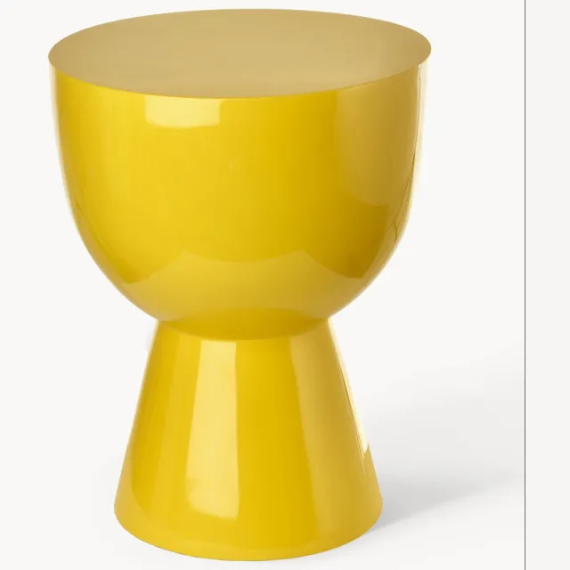POLSPOTTEN Ronde bijzettafel Tam Tam Geel