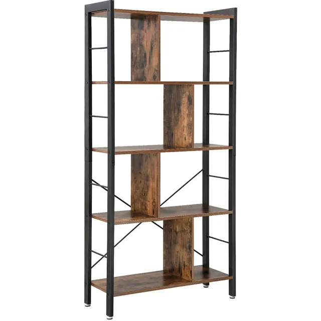 HurtMeblowy Boekenplank - LBC12BX bruin, zwart