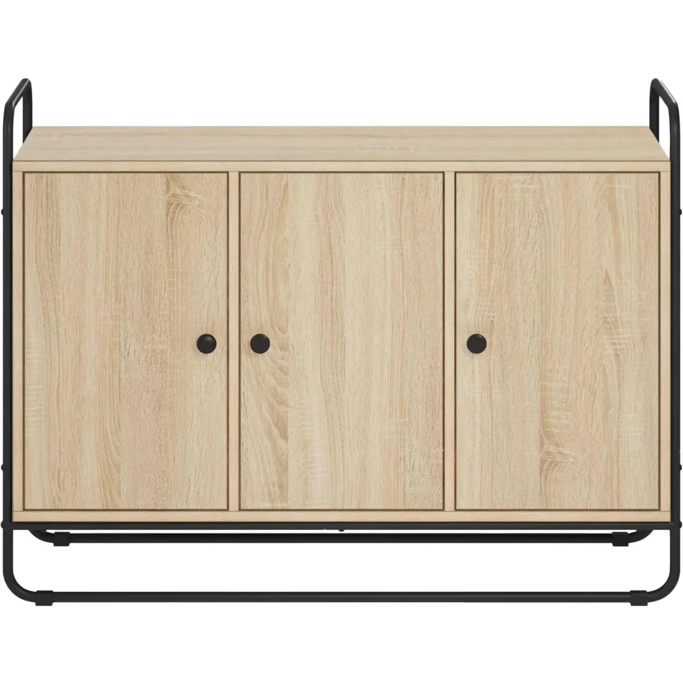 vidaXL Dressoir Sonoma Eiken 102 x 35 x 75 cm Bewerkt hout, foto 4